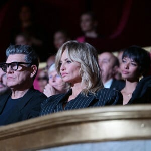 Exclusif - Marc Lavoine et sa compagne Adriana Karembeu au "concerto pour la paix" de Omar Harfouch au théâtre des Champs-Elysées à Paris le 18 septembre 2024. © Rachid Bellak / Bestimage 