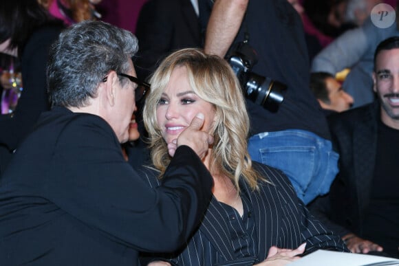 Exclusif - Marc Lavoine et sa compagne Adriana Karembeu au "concerto pour la paix" de Omar Harfouch au théâtre des Champs-Elysées à Paris le 18 septembre 2024. © Rachid Bellak / Bestimage 