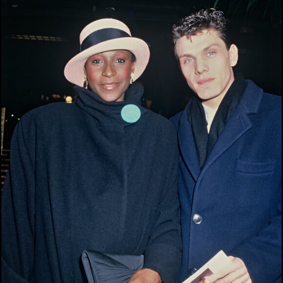 Marc Lavoine et son ex-femme Denise Pascale lors des Victoires de la musique en 1985.