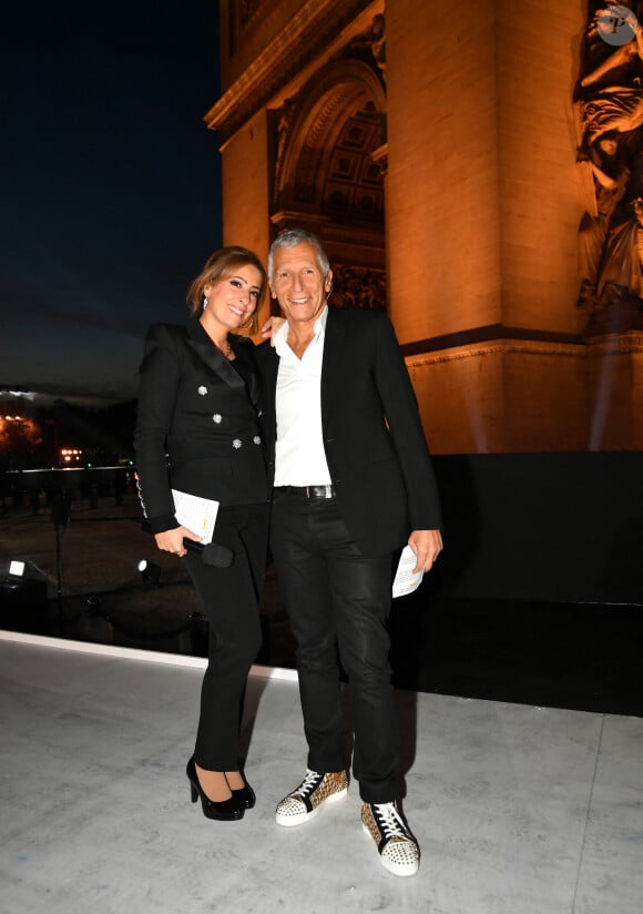 Exclusif - Les présentateurs Léa Salamé et Nagui - Backstage - Personnalités sur le plateau de l'émission "Paris 2024 : merci! La grande soirée événement" sur les Champs-Elysées à Paris, à l'occasion des Jeux Olympiques et Paralympiques Paris 2024, diffusée en direct sur France 2, le 14 septembre 2024 © Perusseau-Ramsamy / Bestimage 