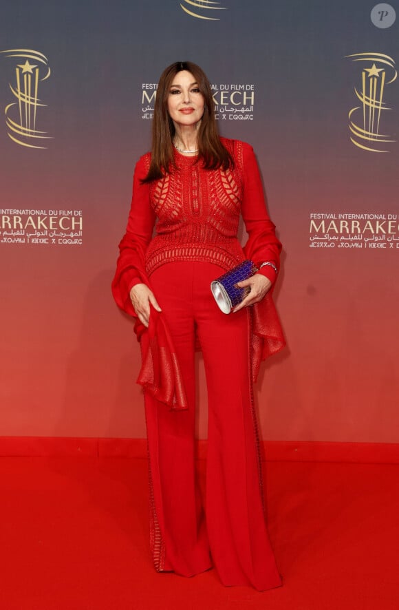 Monica Bellucci au photocall de la cérémonie d'hommage à Sean Penn lors de la deuxième journée du 21e Festival international du film de Marrakech, le 30 novembre 2024 à Marrakech, Maroc. © Dominique Jacovides/Bestimage 