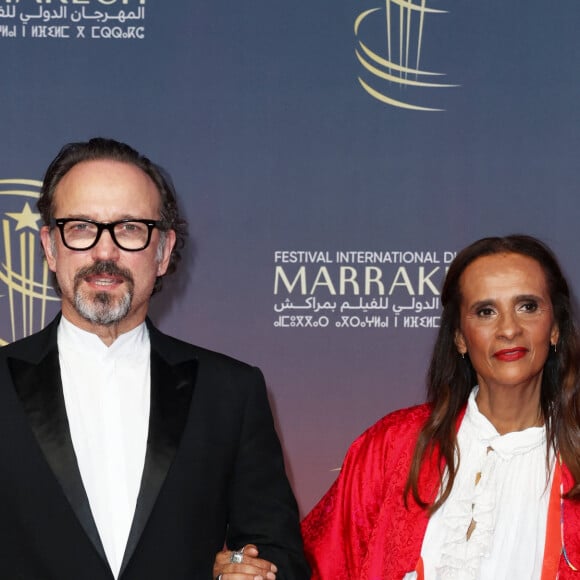 Vincent Perez, Karine Perez-Silla au photocall de la cérémonie d'hommage à Sean Penn lors de la deuxième journée du 21e Festival international du film de Marrakech, le 30 novembre 2024 à Marrakech, Maroc. © Dominique Jacovides/Bestimage 