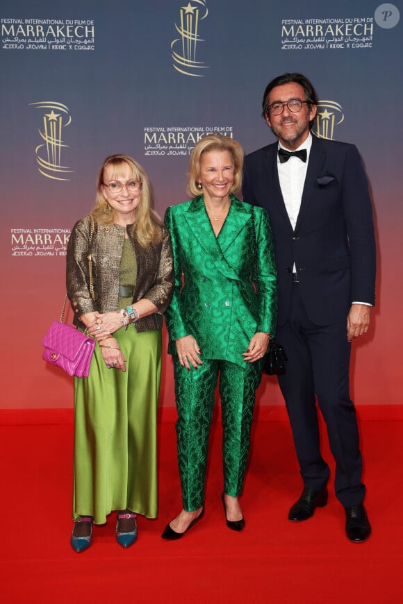 Rosalie Varda, Iris Knobloch, Francois Breavoine au photocall de la cérémonie d'hommage à Sean Penn lors de la deuxième journée du 21e Festival international du film de Marrakech, le 30 novembre 2024 à Marrakech, Maroc. © Dominique Jacovides/Bestimage 