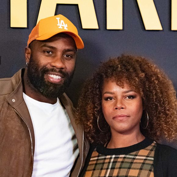 Teddy Riner et Luthna Plocus assistent à l'avant-première de Bob Marley One Love au cinéma Grand Rex à Paris, France, le 01 février 2024. Photo par Aurore Marechal/ABACAPRESS.COM