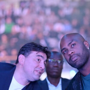 Exclusif - Stéphane Nomis, président de la fédération française de judo, Teddy Riner - Soirée de remerciement de Teddy Riner à la Maison du judo à Montrouge, le 29 novembre 2024.  © Rachid Bellak / Bestimage 