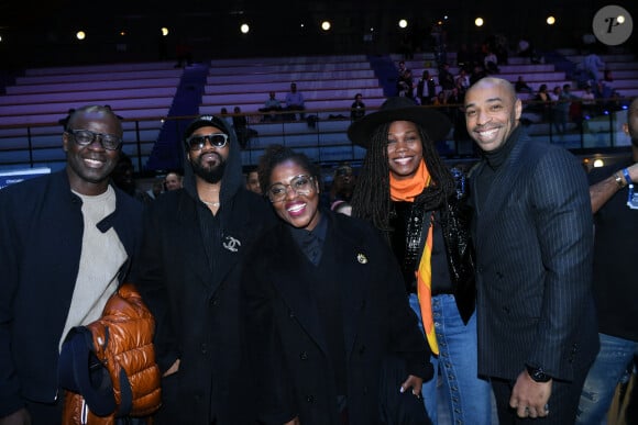 Exclusif - Lilian Thuram, Fally Ipupa, Claudia Tagbo, Kareen Guiock-Thuram, Thierry Henry - Soirée de remerciement de Teddy Riner à la Maison du judo à Montrouge, le 29 novembre 2024. © Rachid Bellak / Bestimage 