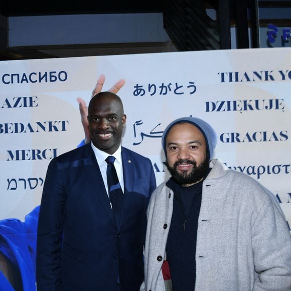 Exclusif - Pascal Gentil et Fabrice Eboué - Soirée de remerciement de Teddy Riner à la Maison du judo à Montrouge, le 29 novembre 2024. © Rachid Bellak / Bestimage 