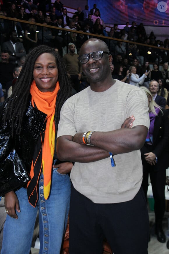 Lilian Thuram et sa femme Kareen Guiock-Thuram - Soirée de remerciement de Teddy Riner à la Maison du judo à Montrouge, le 29 novembre 2024. Devant une centaine d'invités, Le champion olympique (11 fois) et champion olympique (5 fois) a tenu à remercier tous ceux qui l'ont soutenu tout au long de son impressionnante carrière, de son premier entraîneur en club jusqu'à sa femme et sa mère, en passant par sa psychologue de l'INSEP. Une vente aux enchères au profit de l'association de Teddy Riner a conclu la soirée. © Philippe Baldini / Bestimage 