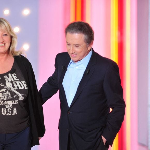 Charlotte De Turckheim et Michel Drucker dans "Vivement dimanche", le 14 mars 2012.