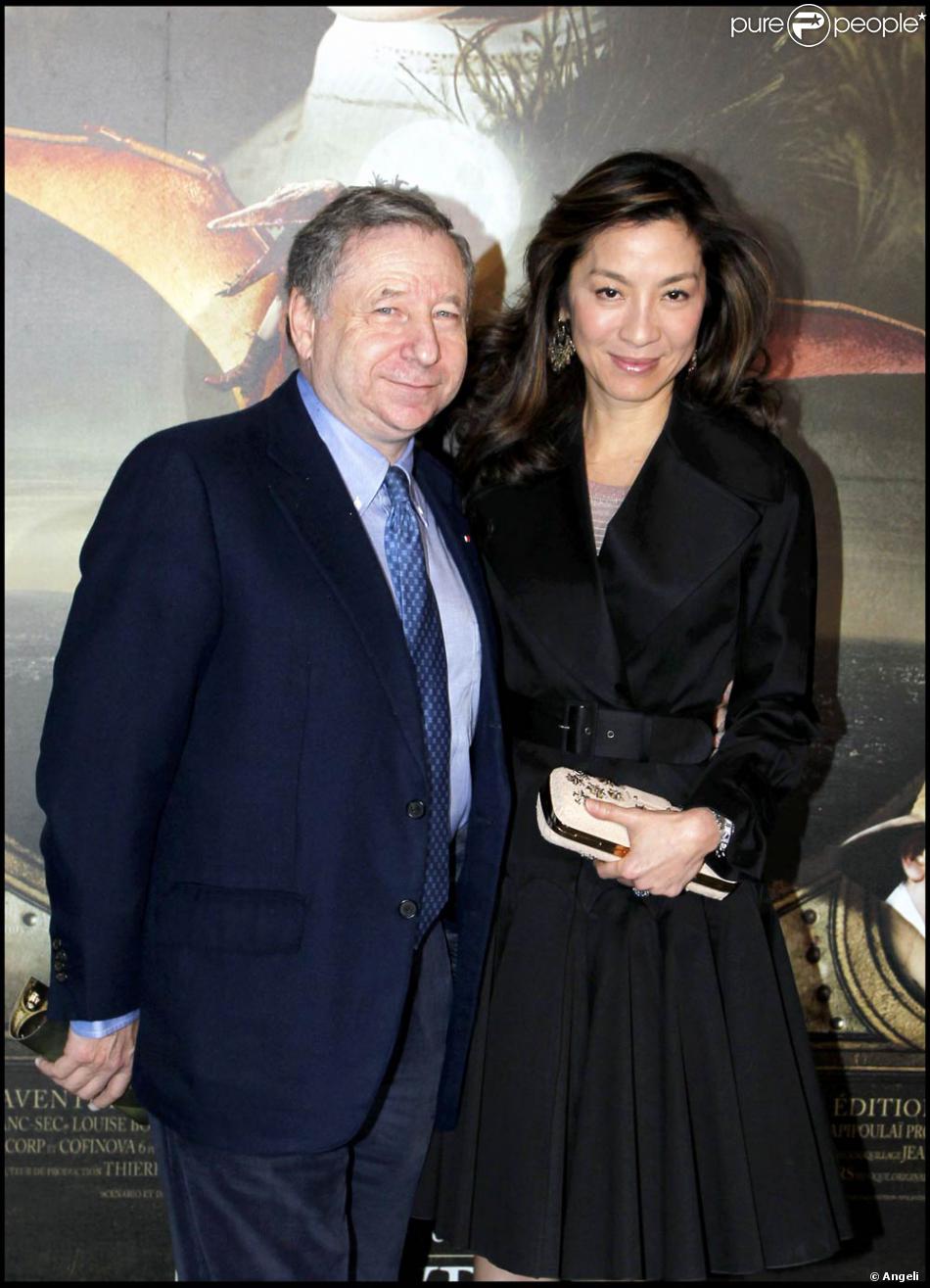 Jean Todt et Michelle Yeoh à l'occasion de l'avant-première des ...