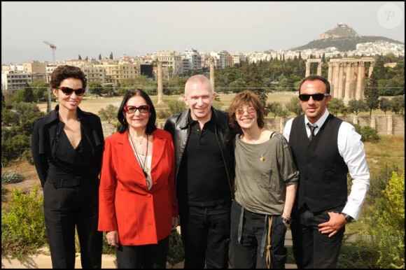 Farida Khelfa, Nana Mouskouri Jean-Paul Gaultier, Jane Birkin et Nikos Aliagas au festival du film francophone de Grèce (17 avril 2010 en Grèce)