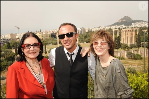 Nana Mouskouri, Nikos Aliagas et Jane Birkin au festival du film francophone de Grèce (17 avril 2010 en Grèce)