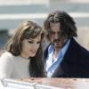 Angelina Jolie et Johnny Depp sur le tournage de The Tourist à Venise le 2 mai 2010