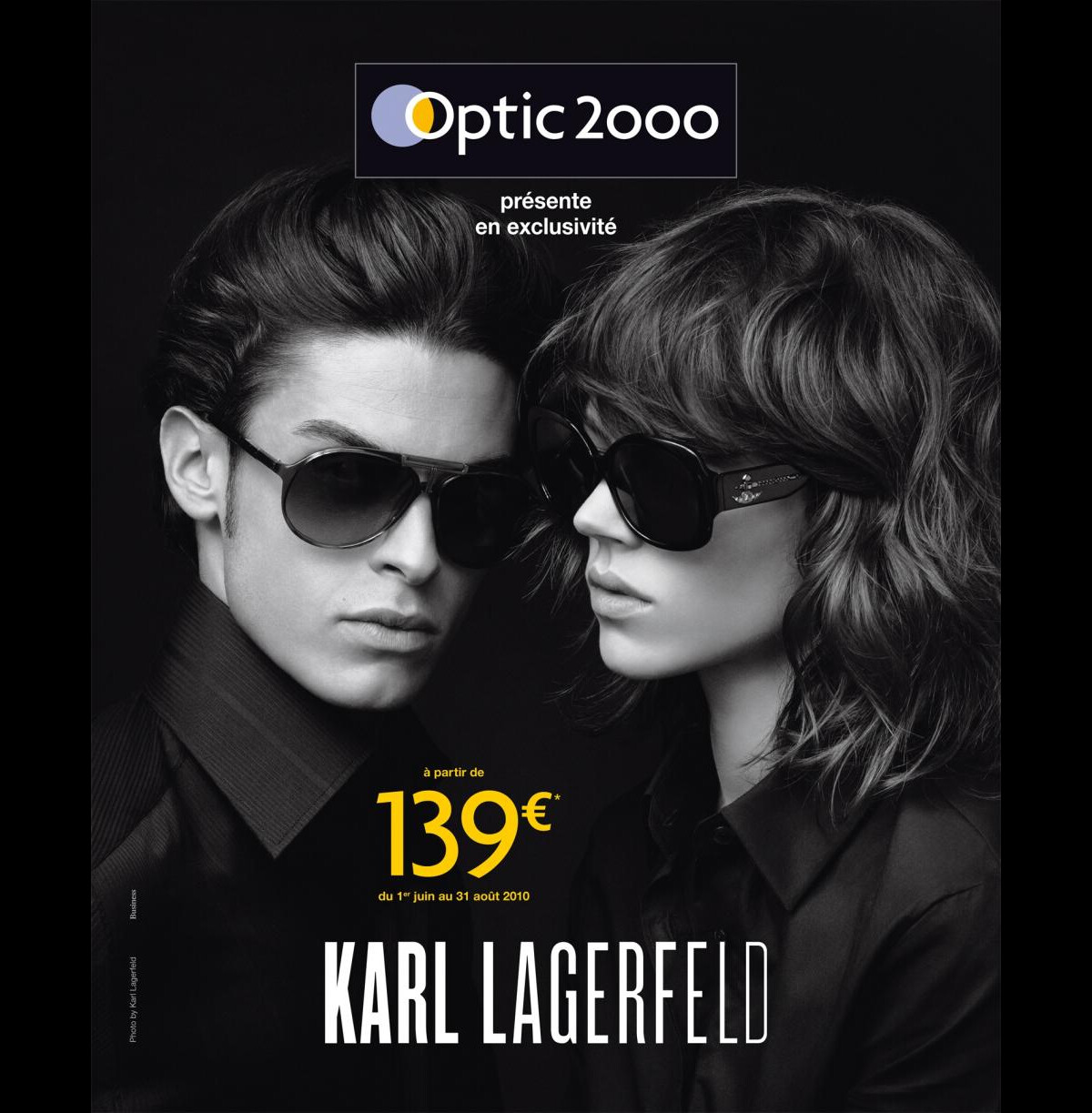 Photo Baptiste Giabiconi pour la nouvelle campagne Karl Lagerfeld pour Optic 2000 Purepeople