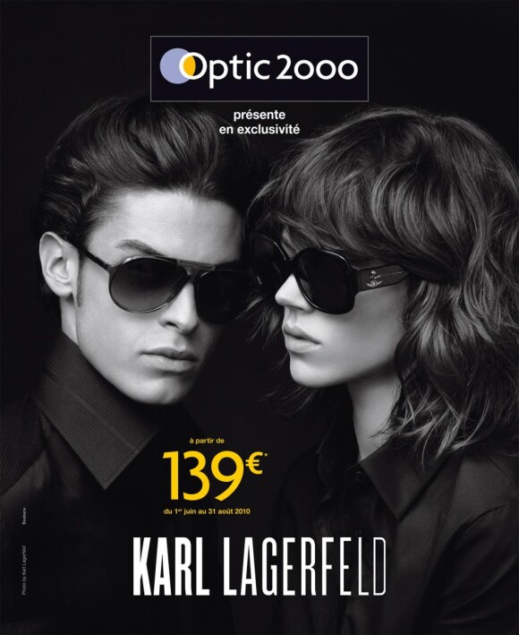 Baptiste Giabiconi pour la nouvelle campagne Karl Lagerfeld pour Optic 2000