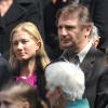 Joely Richardson et Liam Neeson lors des obsèques de Corin Redgrave, le 12/04/10