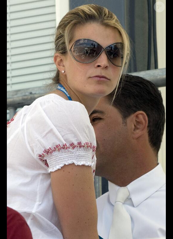 Athina Onassis et son mari Alvaro de Miranda lors du Global Champions Tour à Valence le 7 mai 2010