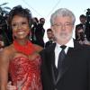 George Lucas et sa bien-aimée Mellody Hobson au 63e festival de Cannes. 14/05/2010