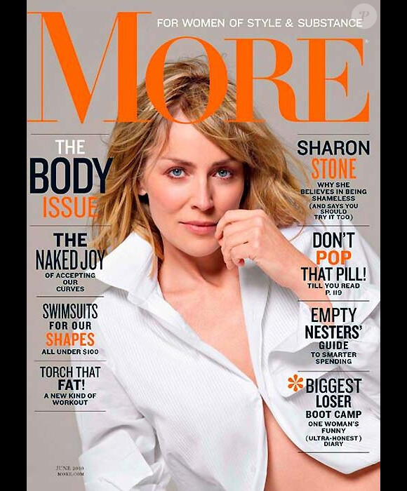 Sharon Stone en couverture de More