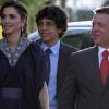 Rania de Jordanie et son époux le roie Abdullah II lors de la fête d'indépendance de la Jordanie. Le 25 mai 2010