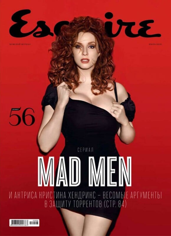 La superbe Christina Hendricks en couverture de l'édition russe de juin 2010 du magazine Esquire.