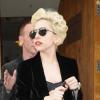 Lady Gaga à la sortie de studios londoniens le 30 mai 2010