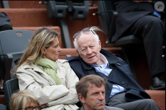 Jacques Chancel et son épouse Martine à Roland-Garros, le week-end du 29/30 mai 2010