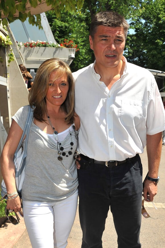 David et Valérie Douillet à Roland-Garros, le 4 juin 2010