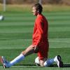 David Beckham à l'entraînement à Rustenberg, en Afrique du Sud, le 5 juin 2010