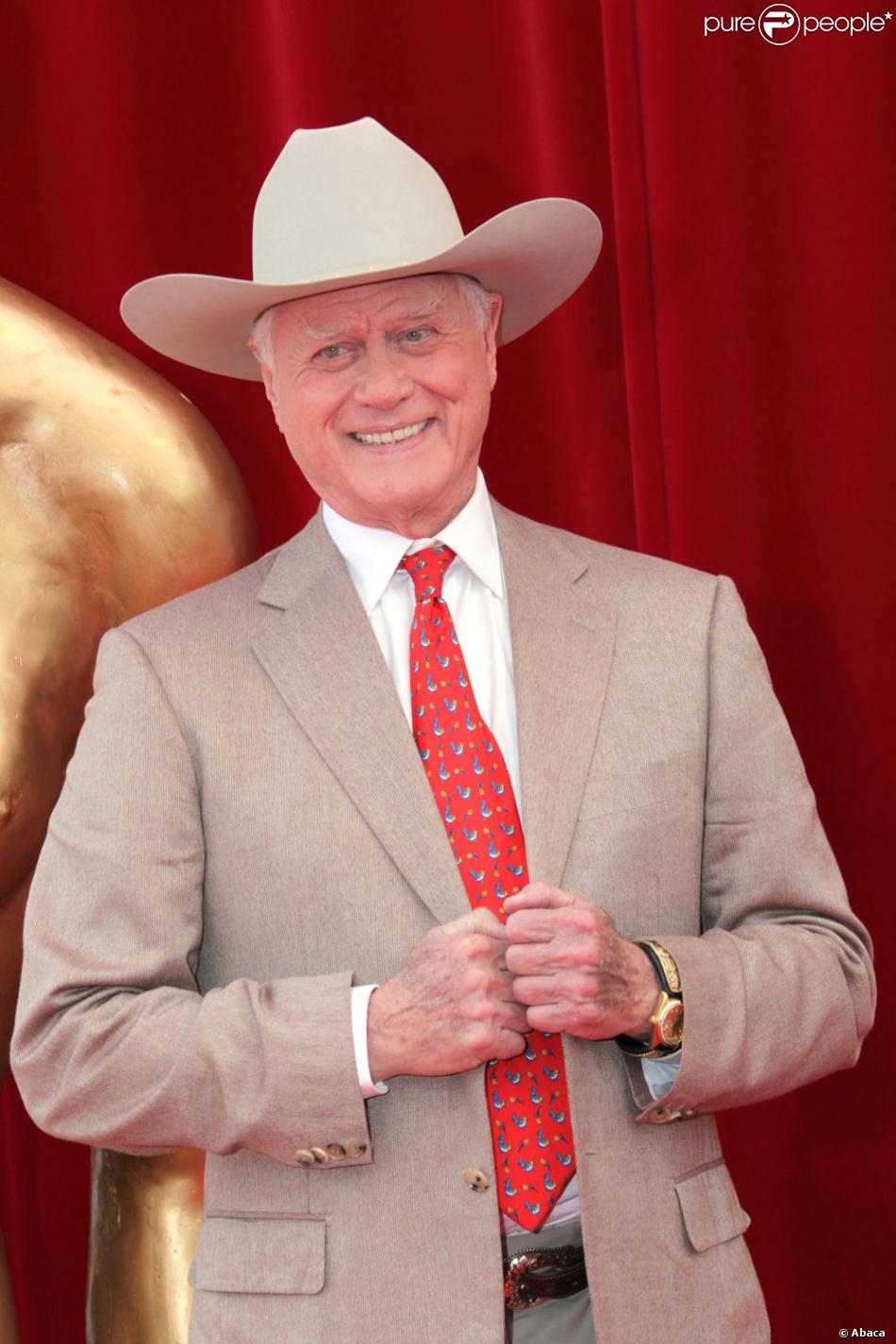 Larry Hagman au photocall du Festival de télévision de ...