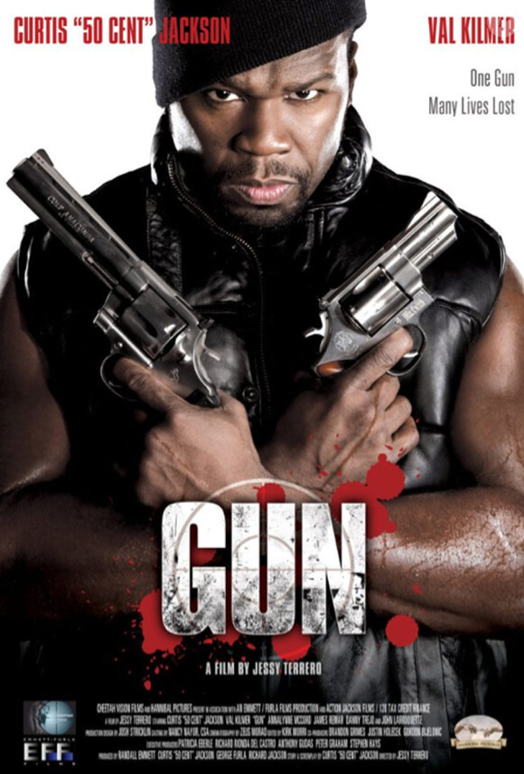 L'affiche de Gun avec Curtis "50 Cent" Jackson, qui en a écrit le scénario