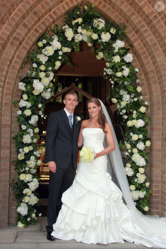 Darren Fletcher et son épouse Hayley Grice se sont mariés en l'église St-Ambroise de Manchester, samedi 12 juin.