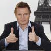 Liam Neeson et toutes les stars de L'agence tous risques en promo à Paris, sur le Champ de Mars, le 14 juin 2010.