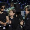 Funérailles de Michael Jackson : Janet et les trois orphelins Paris, Prince Michael et Blanket, le 7 juillet 2009