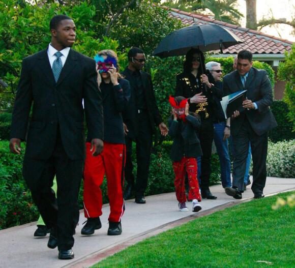 Michael Jackson et ses enfants en mai 2009