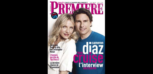 La couverture du magazine Première avec les deux stars de Night and Day, Tom Cruise et Cameron Diaz.