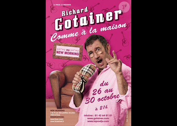L'affiche du spectacle de Richard Gotainer "Comme à la maison"