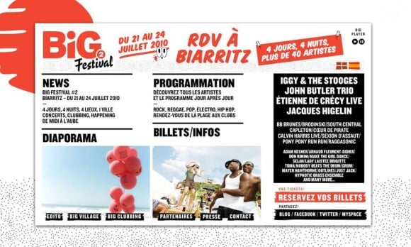 La deuxième édition du BIG Festival de Biarritz se tiendra du 21 au 24 juillet 2010 !