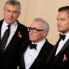 Leonardo DiCaprio avec Robert de Niro et Martin Scorsese lors des Golden Globes en janvier 2010