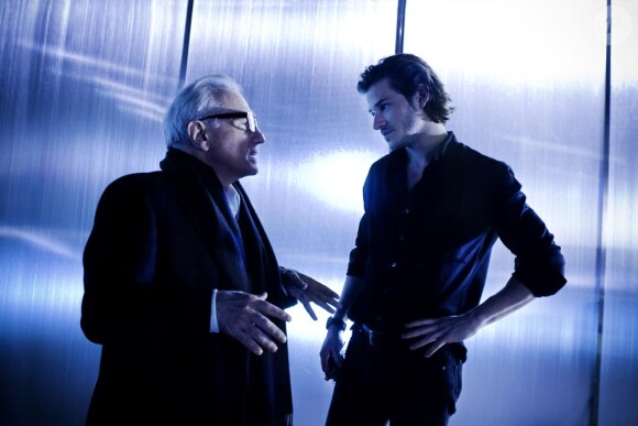 Gaspard Ulliel et Martin Scorsese sur le tournage de Bleu