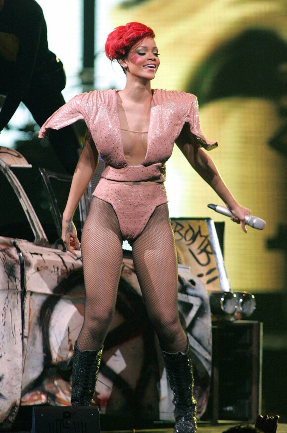 Rihanna en convert à Miami, le 31 juillet 2010
 