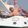 Flavio Briatore et sa famille sur un sublime yacht en Sardaigne en juillet 2010