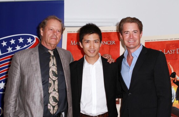 Le casting de Mao's Last Dancer (Bruce Beresford, Chi Cao et Kyle MacLachlan) lors de l'avant-première du film, lundi 16 août à New York.