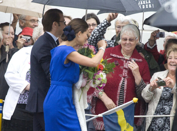 Victoria de Suède et Daniel Westling lors de la célébration du bicentenaire de la session du Parlement de 1810 à Orebro en Suède le 21 août 2010