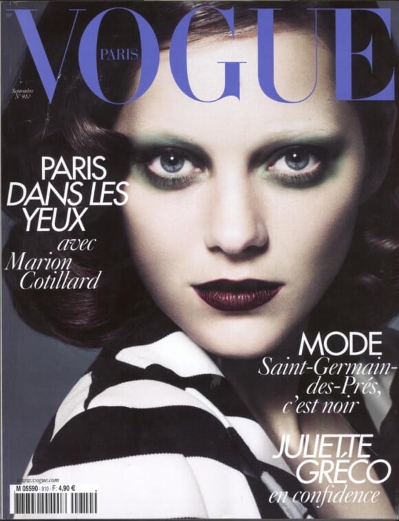 Marion Cotillard en couverture de Vogue, septembre 2010