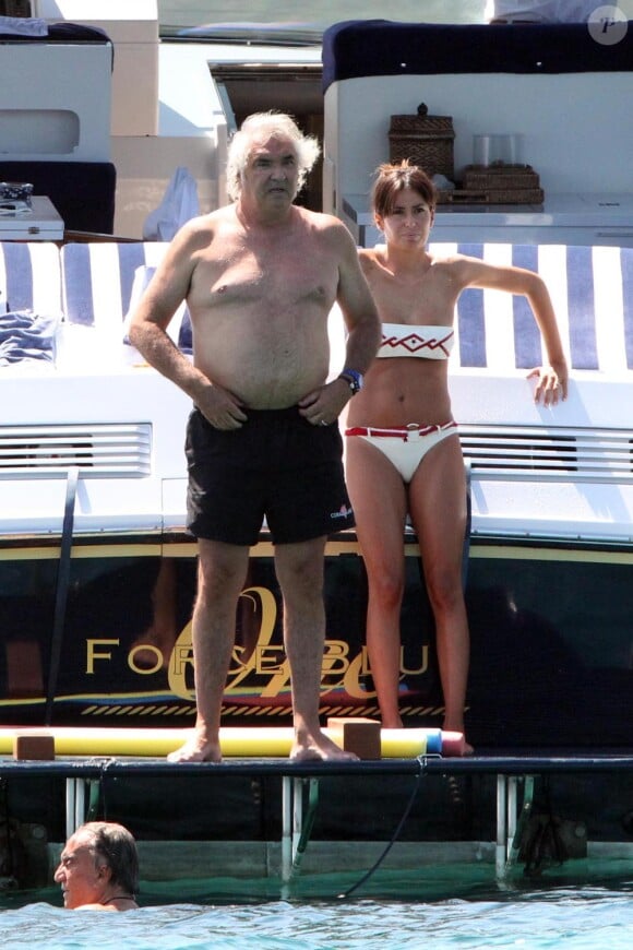 Flavio Briatore et sa femme Elisabetta Gregoraci profitent de leurs vacances en Sardaigne