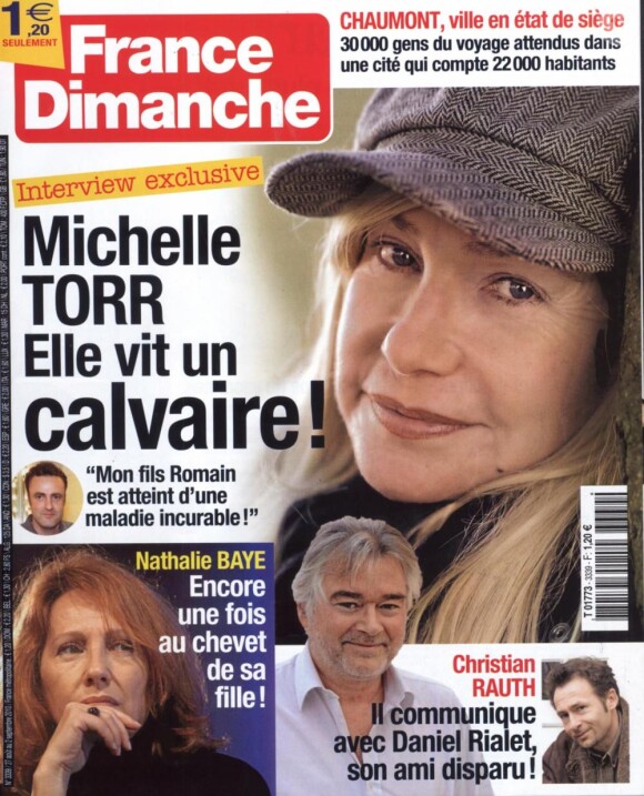 Michèle Torr en couverture de France Dimanche