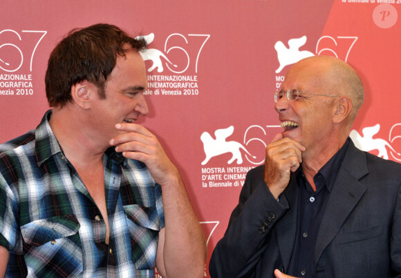 Quentin Tarantino et Gabriele Salvatores lors du photocall des membres du jury du festival de Venise le 1er septembre 2010