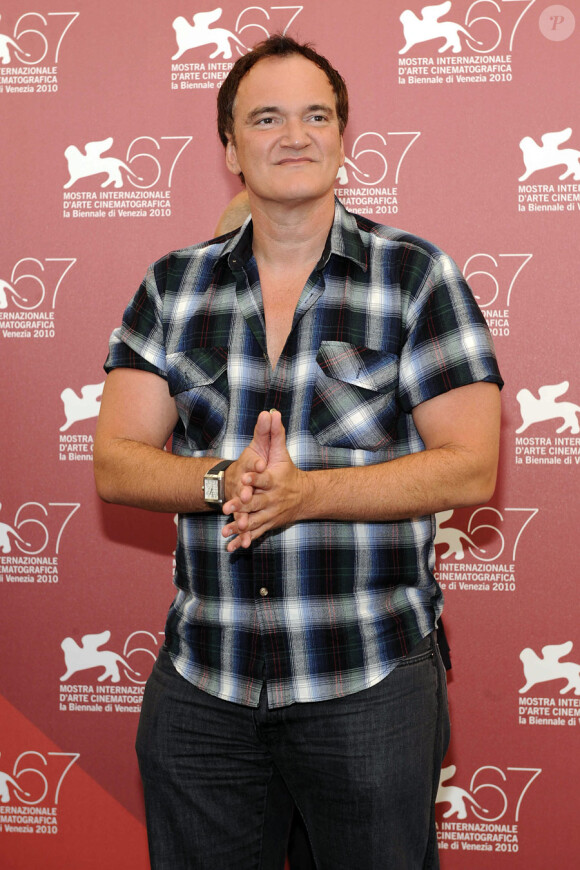 Quentin Tarantino lors du photocall des membres du jury du festival de Venise le 1er septembre 2010
