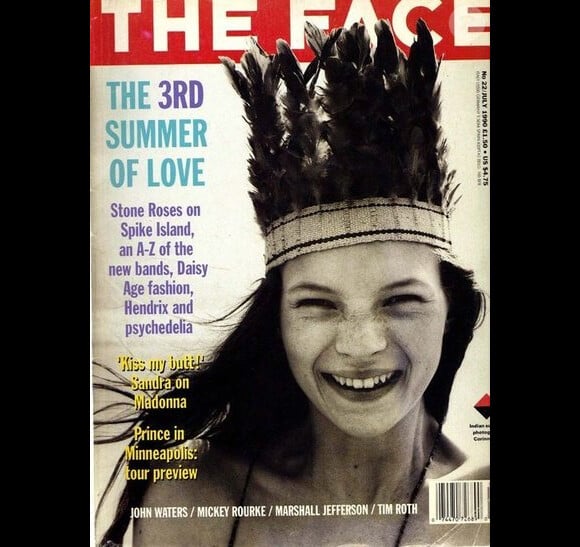 Kate Moss en couverture de The Face, sur une photo signée de la photographe Corinne Day.